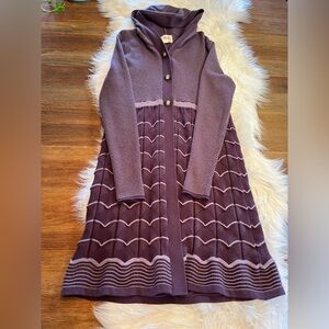 Title Nine Purple Hooded Knit Dress